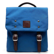 Canvas Cross-body bag tablet Messenger Blanc blue form I Pad Flap Over